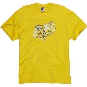 Fox Racing See 4 T Shirt   2X Large/Yellow Automotive