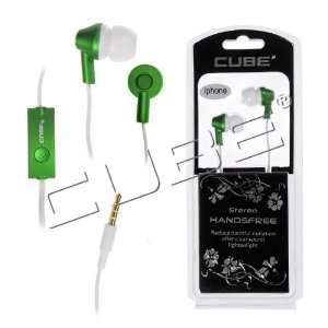  Apple iPhone 4s/ 4/ 3G Dual Green Earbuds Stereo Hands free 