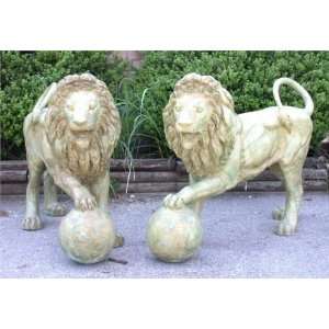  Metropolitan Galleries SRB30368 Lion with Ball Bronze 