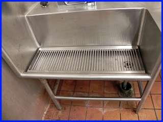 Stainless Steel Counter Prep Table with Sink & Drawers GROEN TDC 20 