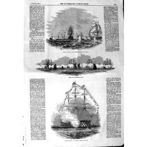  1845 SHIP VINCENT ADMIRAL PARKER ROYAL YACHT SALUTE
