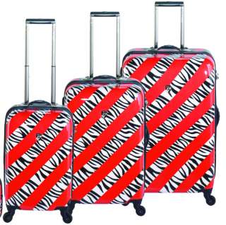 Heys NOVUS Pop ZEBRA 3 PC Spinner Luggage Set RED  
