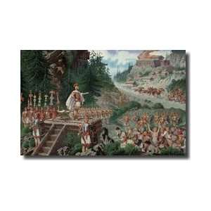 Soldiers Herd Defeated Germanic Tribes Before A Roman Commander Giclee 
