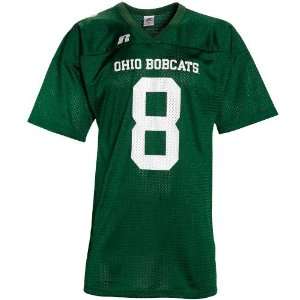  NCAA Russell Ohio Bobcats #8 Green Replica Football Jersey 