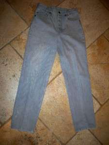 LEVIS 701 JEANS 27 x 28 Grey Button Fly  