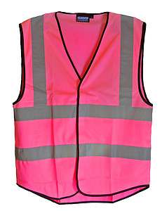 PINK Safety Vest Girl Gear Size MEDIUM High Visibility  