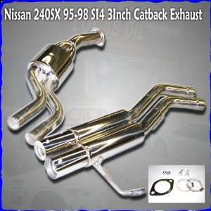  95 98 Nissan 240SXS14 3 Inch Catback Exhaust Automotive