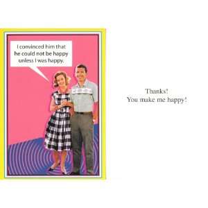  New   I Convinced Him.Thank You Retro Greeting Card by 