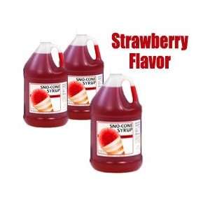 Strawberry Snow Cone Syrup (1 Gallon) Grocery & Gourmet Food