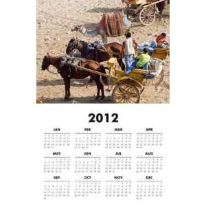  Egypt   Cairo   Horses 2012 One Page Wall Calendar 11x17 