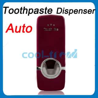RED Automatic Auto Toothpaste Dispenser& Free Brush Holder C  