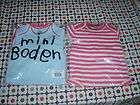 Mini Boden Girls New Twin Pack 2 body suitsLONGSLEEVE pink blue size 6 