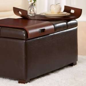  Livingston Storage Ottoman with Tray Tables