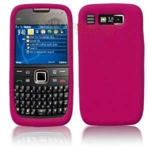   HOT PINK Soft Silicone Skin Cover Case for Nokia E73 