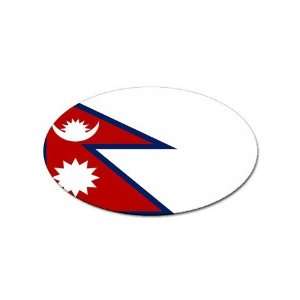 Nepal Flag oval sticker
