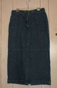 Christopher & Banks miss 12 long blue denim skirt NWT  