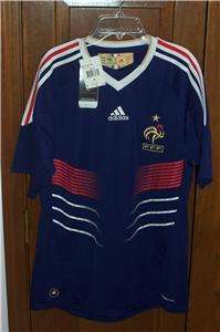 70 NWT Adidas ClimaCool France French FFF Jersey Red Blue Home Medium 