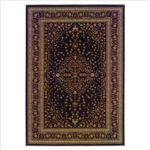 Kane Carpet 8664/08 American Dream Kerman Medallion Black Oriental Rug 