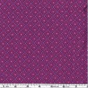  45 Wide Harvest Spice Diamonds Purple Fabric By The Yard 