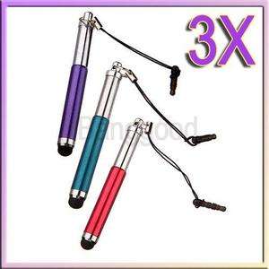 3x Mini Capacitive Retractable Stylus Touch Pen For iPhone 4S 4G 3GS 