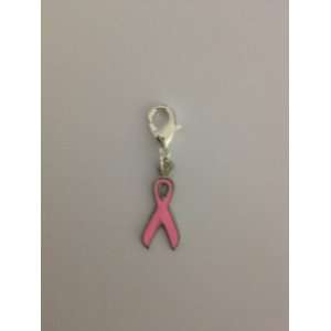  Divine Beads, Pink Breast Cancer Awareness Ribbon Dangle 