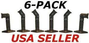 Black   6 Pack Lot   Universal Wall or Ceiling Speaker Mounts Brackets 