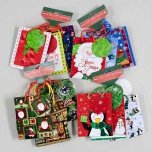  Mini Christmas Gift Bags 3 Pack Case Pack 144   541342 