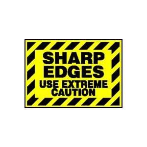  Labels SHARP EDGES USE EXTREME CAUTION Adhesive Vinyl   5 