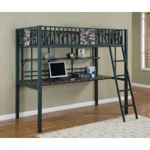   Twin Size Study Loft Bunk Bed   Item 335 119 Furniture & Decor