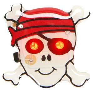   and Crossbones Magnetic Light Up Pin Party Supplies Toys & Games