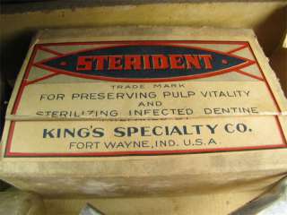 Antique 1800s Student Dentist Case w/ Various Supplies  