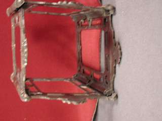 Older Bronze Frame for Square Lantern Pendant Light Fixture  
