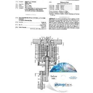   CD for ELECTROMECHANICAL CONTROL ACTUATOR SYSTEM 