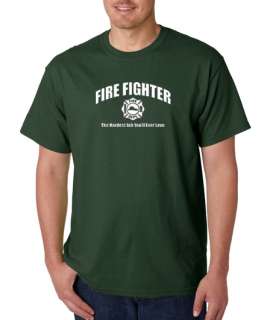 Fire Fighter Hardest Job Love 100% Cotton Tee Shirt  