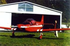Whisky IV Light Aircraft Vidor Airplane Wood Model Big  
