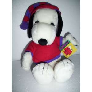   18 Plush Winter Snoopy w Red Vinyl Collar   APPLAUSE Toys & Games
