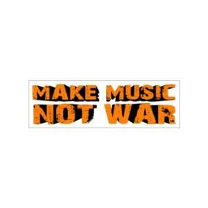  MAKE MUSIC NOT WAR   Window Bumper Laptop Sticker 