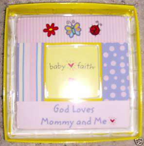Christian Baby Faith Picture Frame God Loves Mommy & Me  