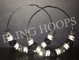 NEW Bling Hoops Rhinestone Earrings Basketball Wives Poparazzi FAST 