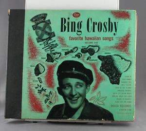 78 LP Record Set Bing Crosby Favorite Hawaiian Songs  