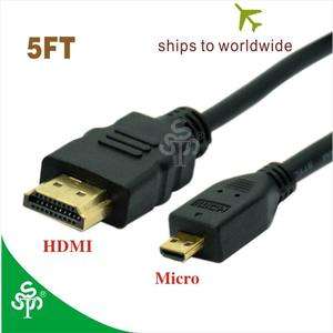   HDMI Male Cable For BlackBerry PlayBook Type A to D High Speed  