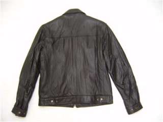 VTG Michael Genuine Leather M Jacket Zip Soft Coat Mens Shearling 