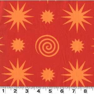  45 Wide Janes Hothouse Garden Starry Night Red Fabric 