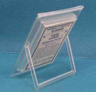TEN (10) Rigid Baseball & “SPORTS CARD HOLDER” lot with built in 