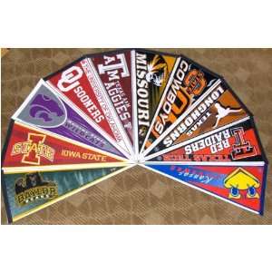  Big 12 Conference Full Size Pennant Set