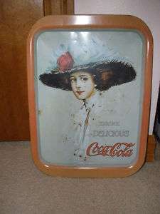 Vintage Coca Cola Hamilton King Girl Tin Tray  