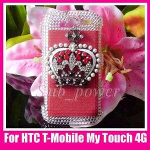   Crown Bling Crystal Case cover for HTC T Mobile mytouch 4G B17  