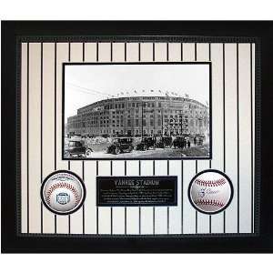  Yankee Stadium Then & Now Collage w/ Yogi Berra MLB 