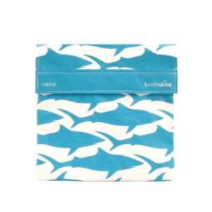  Lunchskins Sandwich Bag (in Aqua Shark) and Snack Bag (in 