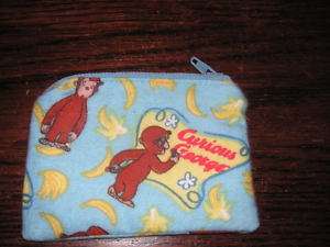 Curious George Monkey fabric coin/change purse 10  